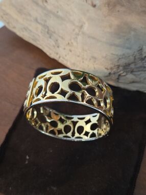 Coach Pierced Singnature Bangle